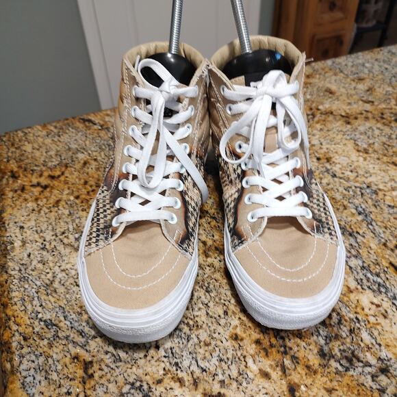 Vans Sk8-Hi Sneakers Tan/Pattern Women's 8 Mens 6.5 #721454 - Picture 8 of 15